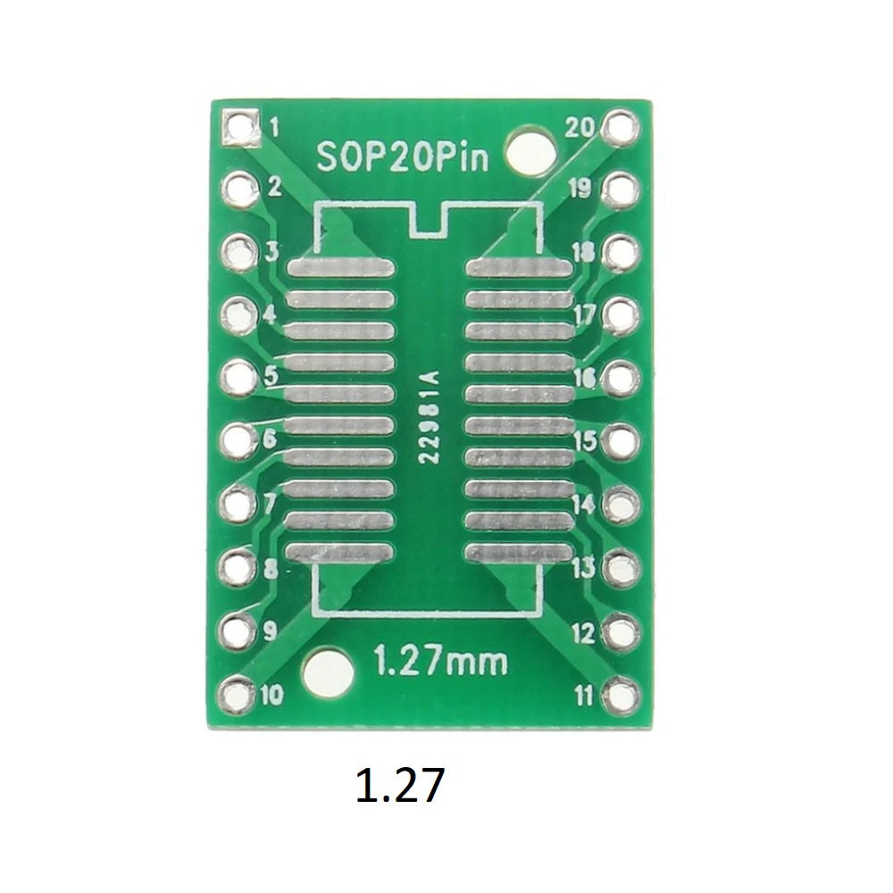 SOP20 SSOP20 TSSOP20 to DIP20 PTH Double Sided Glass PCB