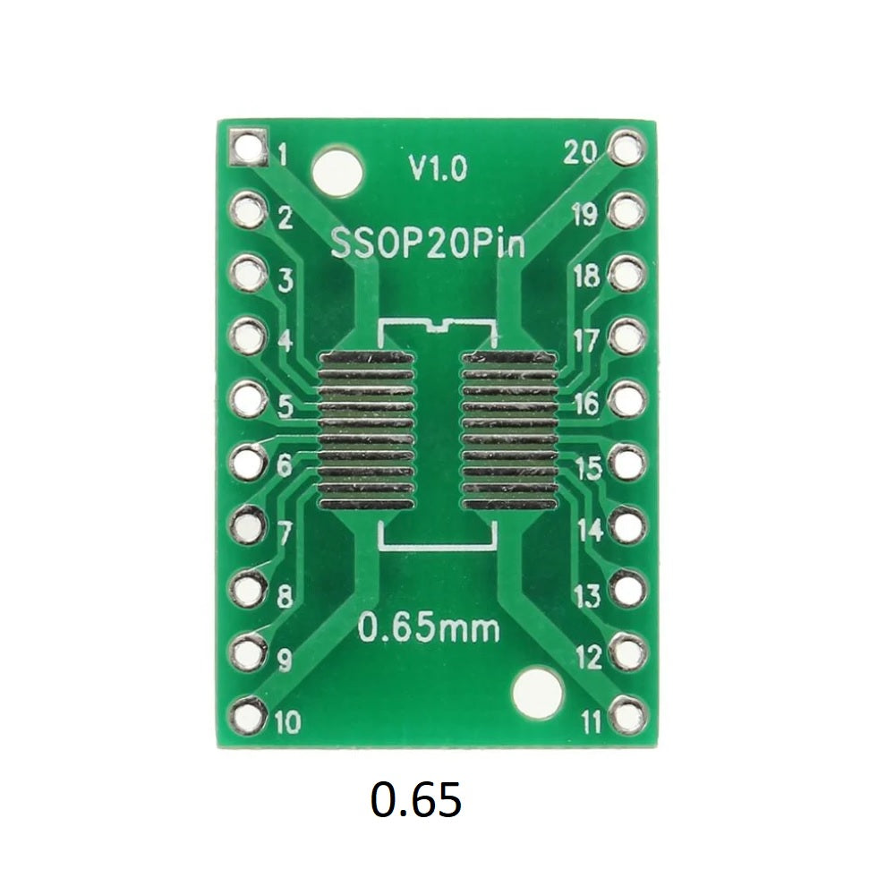 SOP20 SSOP20 TSSOP20 to DIP20 PTH Double Sided Glass PCB