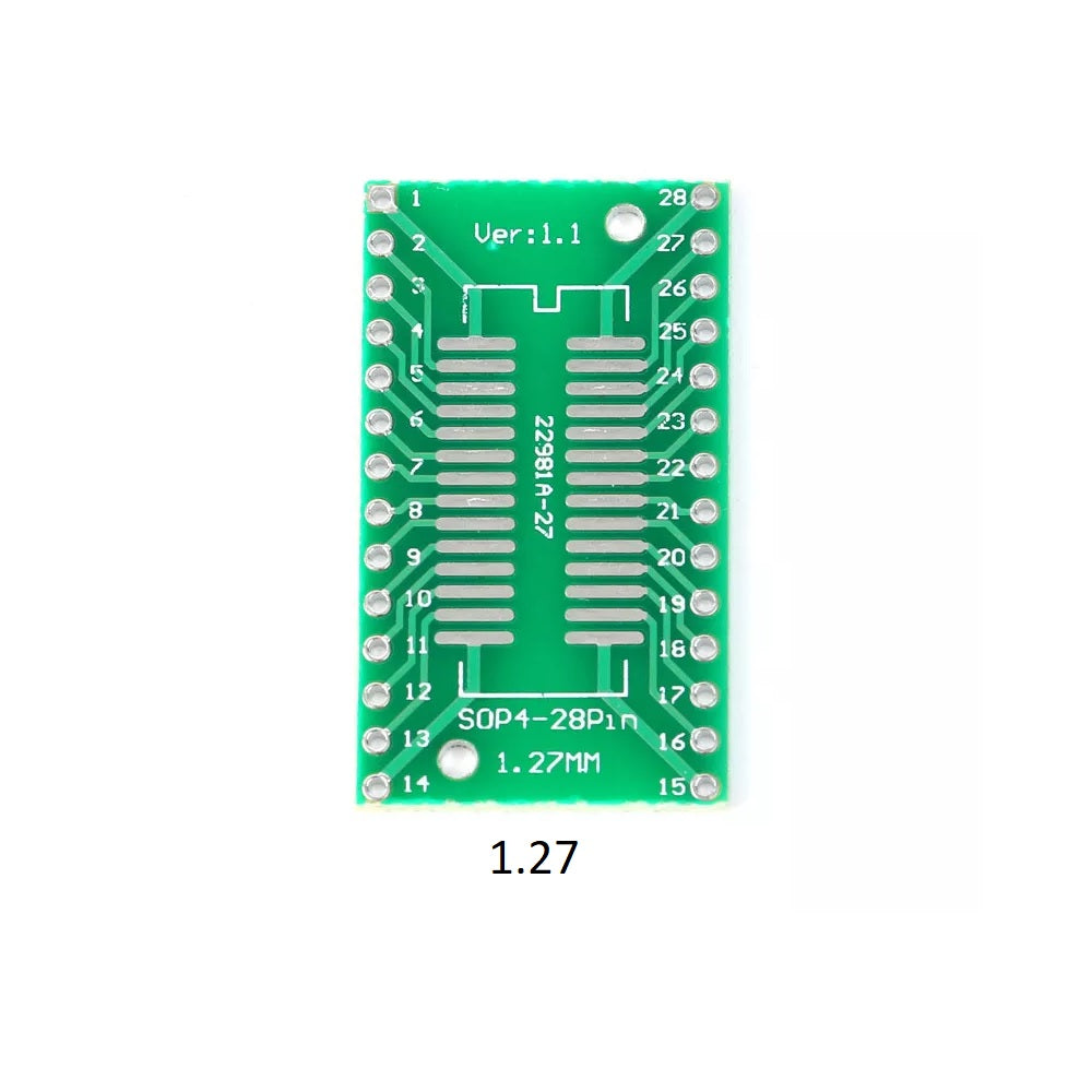 SOP28 SSOP28 TSSOP28 SOIC28 to DIP28 PTH Double Sided Glass PCB