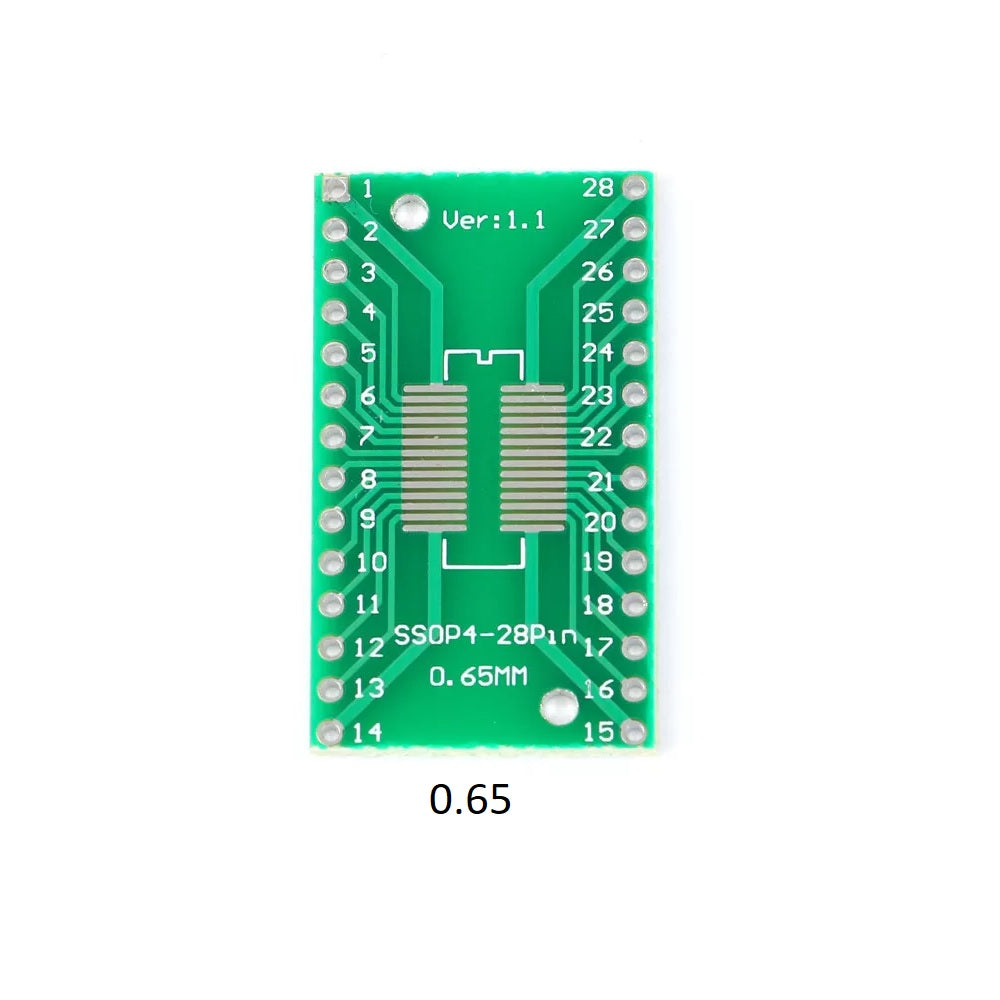 SOP28 SSOP28 TSSOP28 SOIC28 to DIP28 PTH Double Sided Glass PCB