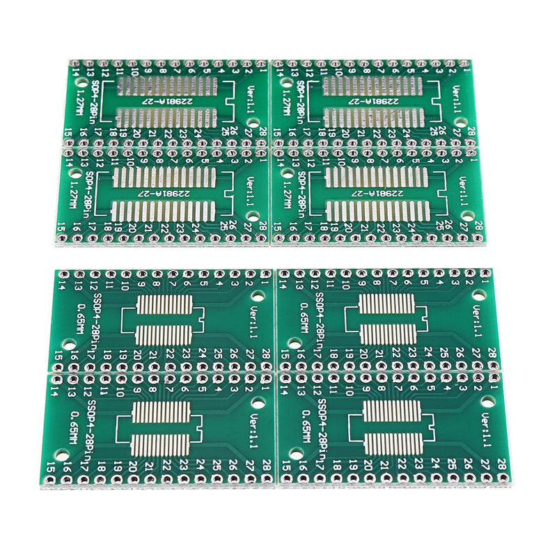 SOP28 SSOP28 TSSOP28 SOIC28 to DIP28 PTH Double Sided Glass PCB