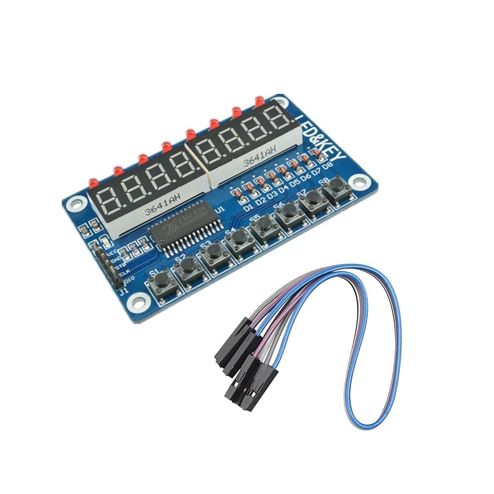 8 Bit Led Array TM1638 8-Bit Button Digital LED Display Module