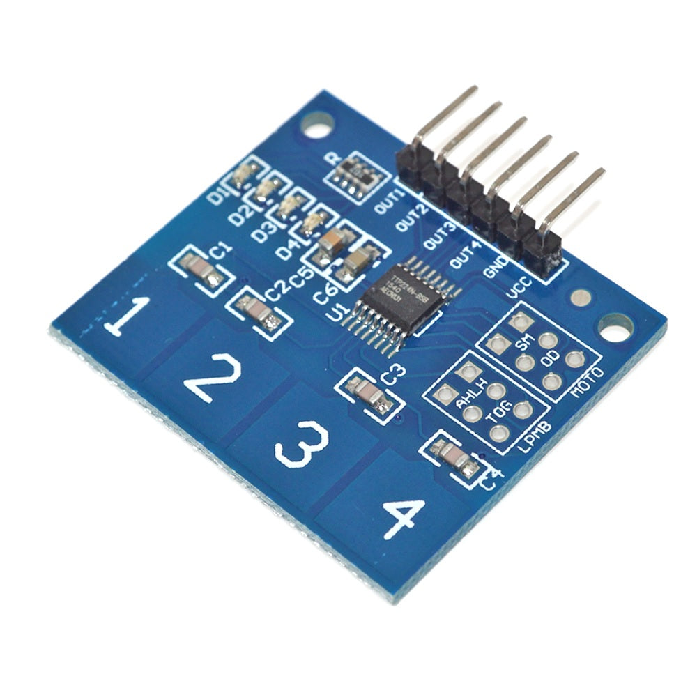 Touch Sensor Module 4pin TTP224 - 4 Channel Capacitive Touch Sensor Module