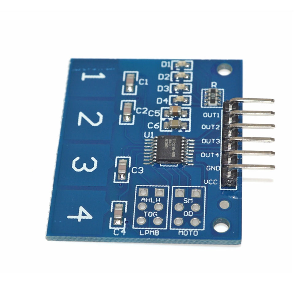 TTP224 - 4 Channel Capacitive Touch Sensor Module