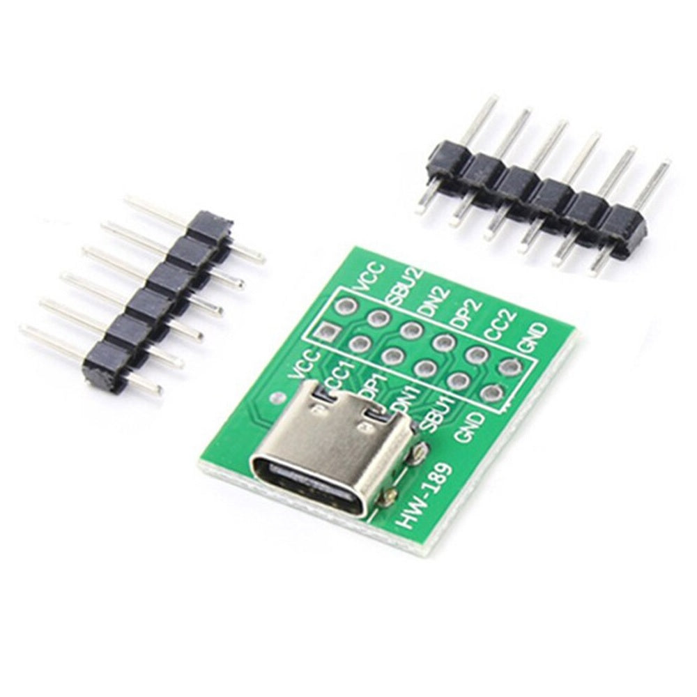 TYPE-C To DIP PCB Connector Pinboard Test Board Solder Female Dip Pin Header Adapter