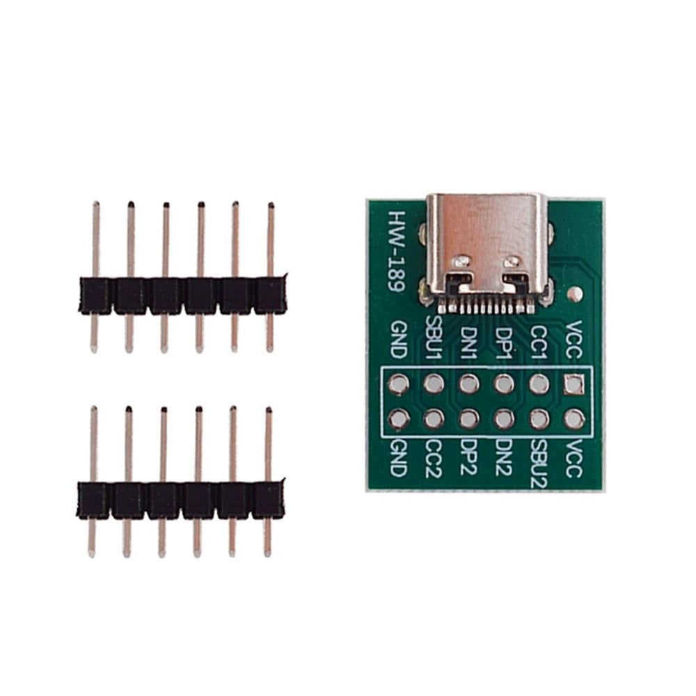 TYPE-C To DIP PCB Connector Pinboard Test Board Solder Female Dip Pin Header Adapter