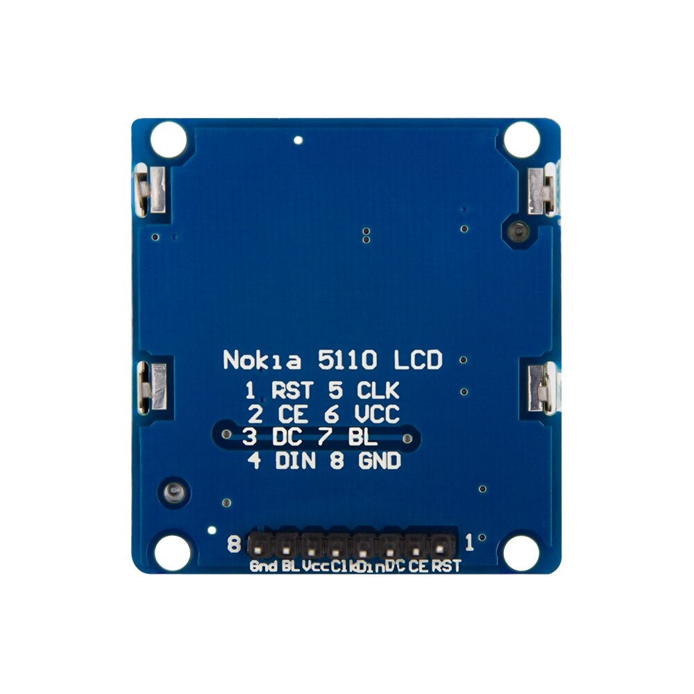 thumbnail image 2 of 84x48 Nokia 5110 LCD Module With Blue Backlight & Adapter PCB (Arduino/Raspberry Pi) 2 of 6