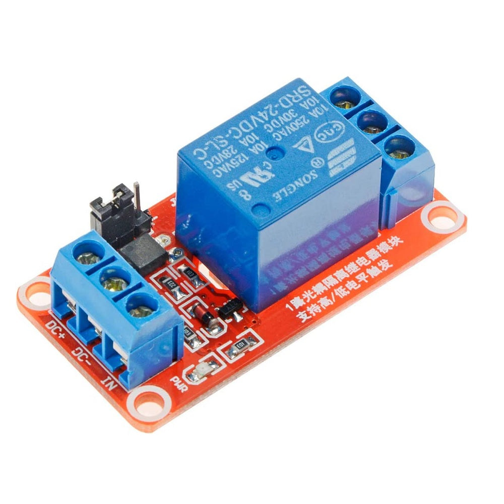 24V 1-Channel High/Low Level Trigger Optocoupler Isolation Relay Module