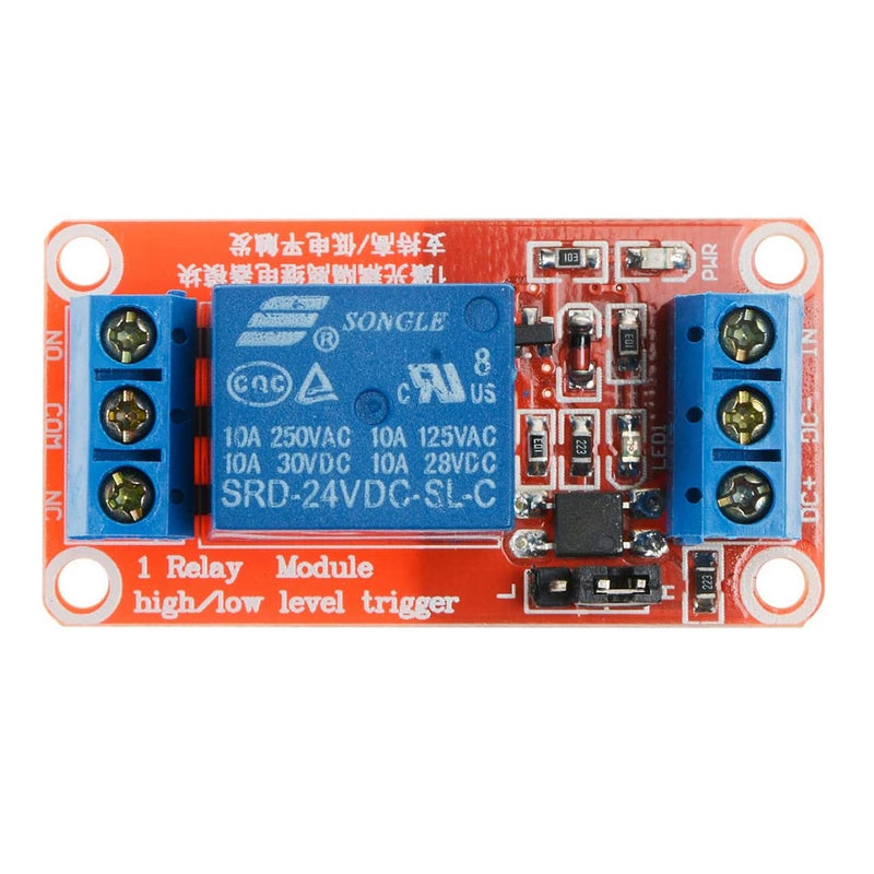 24V 1-Channel High/Low Level Trigger Optocoupler Isolation Relay Module