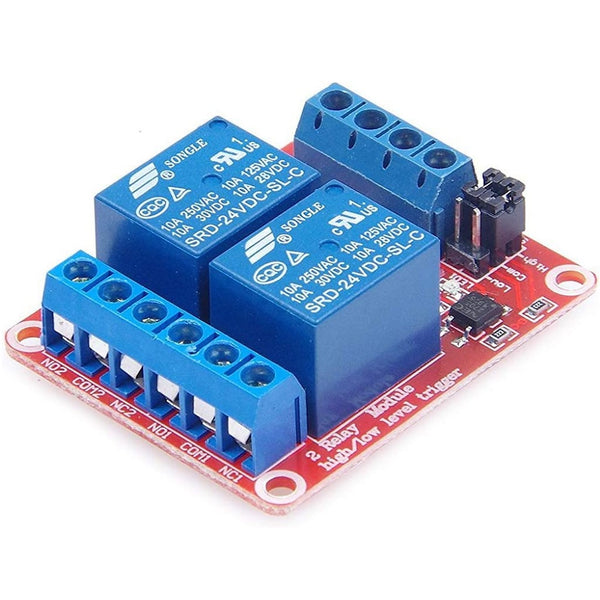 24V 2 Channel High/Low Level Trigger Relay Module