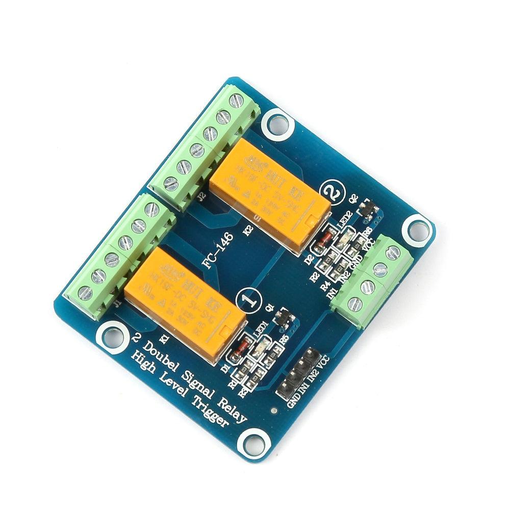 2 X 5V DC High Level Trigger Relay Module