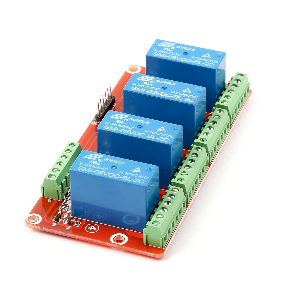 4 X 5V DC DPDT Power High Level Trigger Relay Module