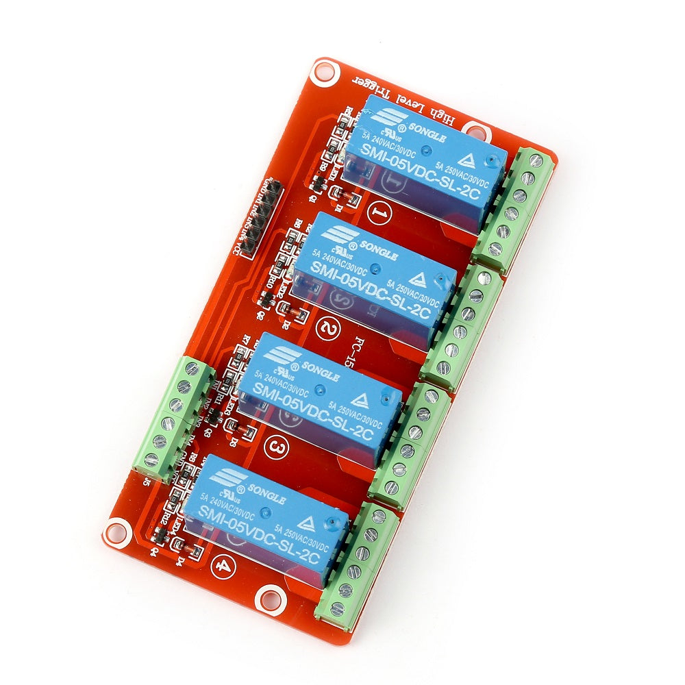 4 X 5V DC DPDT Power High Level Trigger Relay Module