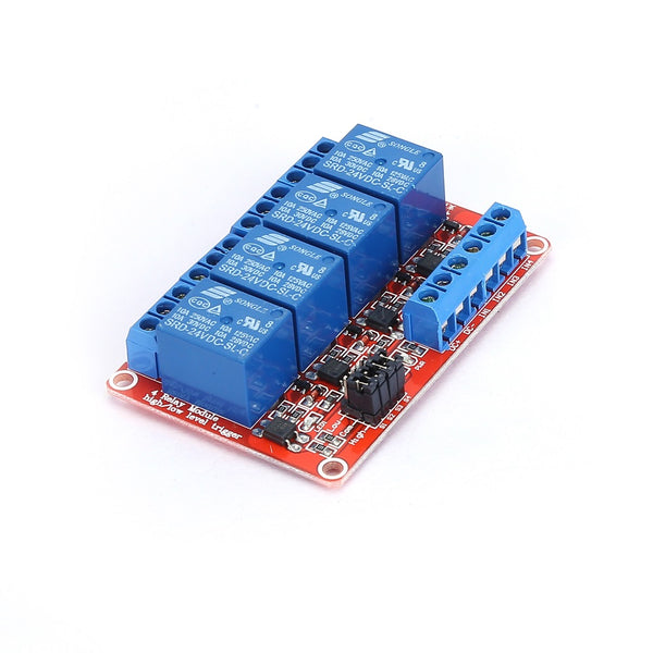 5V 4 Channel Optocoupler Relay Board with High/Low Trigger Power Indicator Module