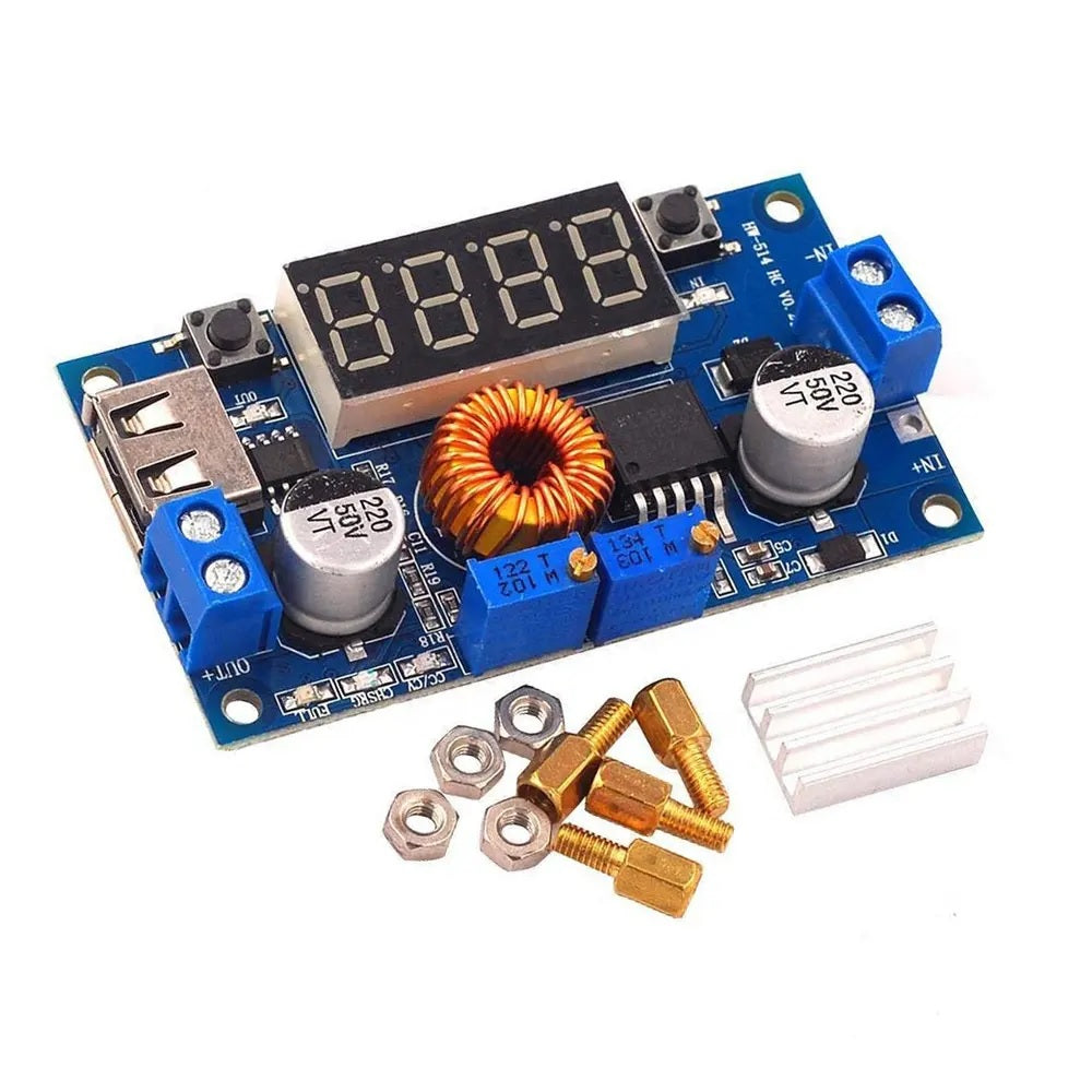 DC-DC XL4015 Adjustable Stepdown Module 5A 75W with 4 Bits Digital Display Voltmeter