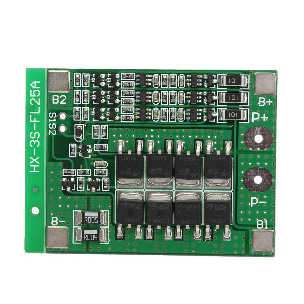 HX-3S-FL25A-A BMS 3 Cell 12v 25A Li-ion Battery Charge/Discharge Protection Module