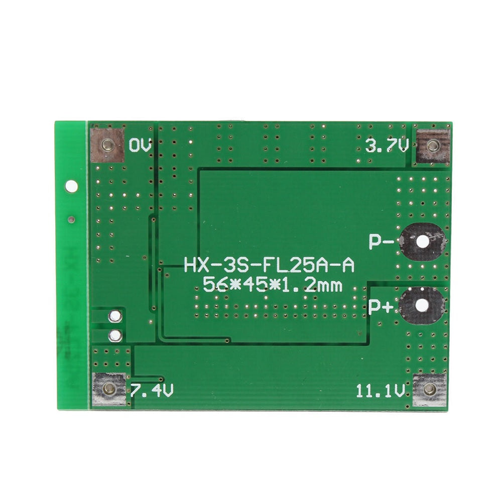 HX-3S-FL25A-A BMS 3 Cell 12v 25A Li-ion Battery Charge/Discharge Protection Module