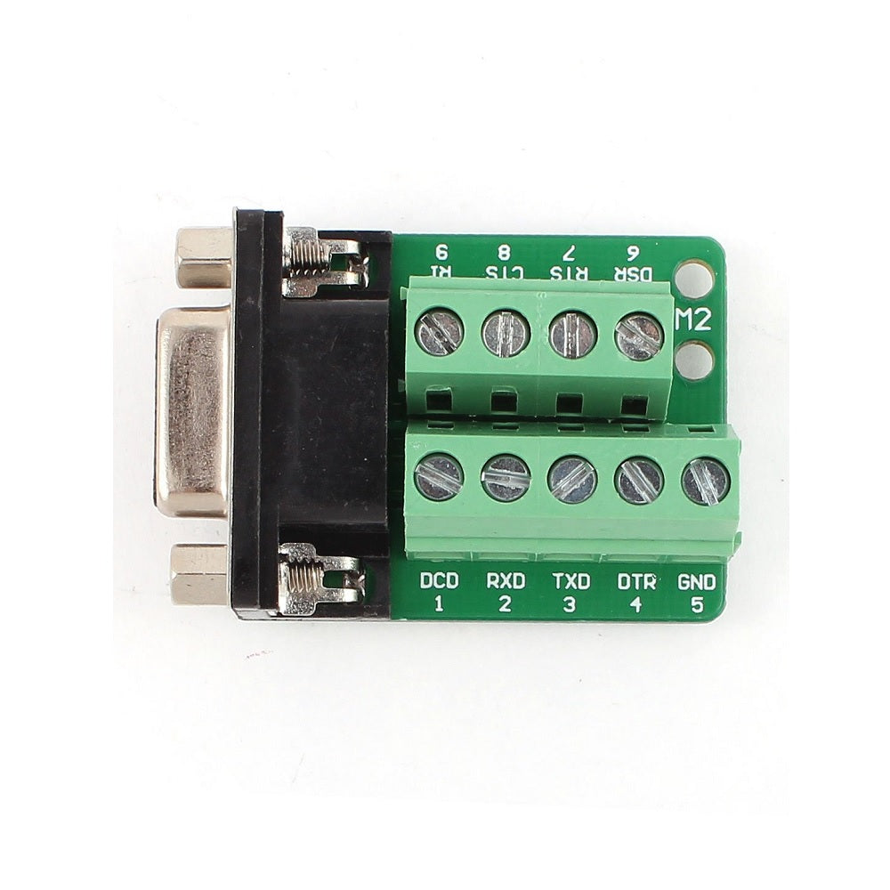 RS232 D-SUB DB9 Female Adapter to Terminal Connector Signal Module