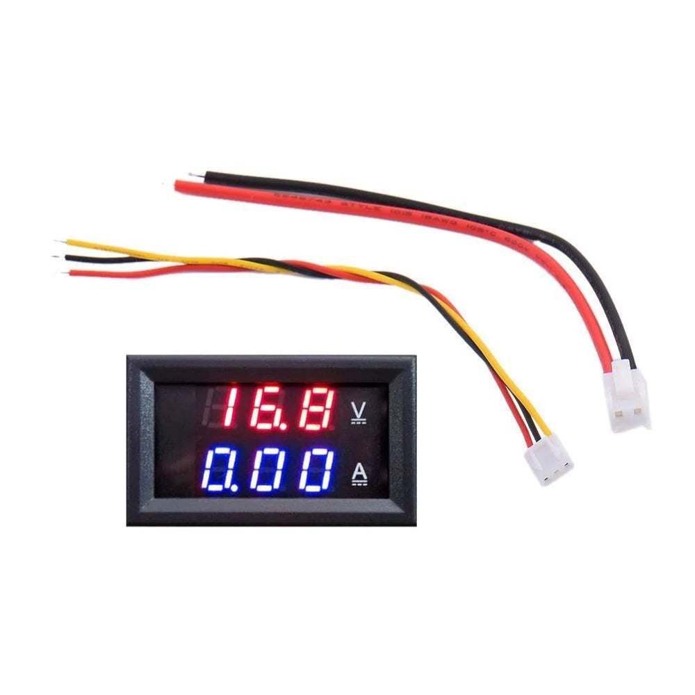 Digital Voltmeter (0-99.9VDC) and Ammeter (0-49.9A) Dual Led Voltage Current Measurement Module