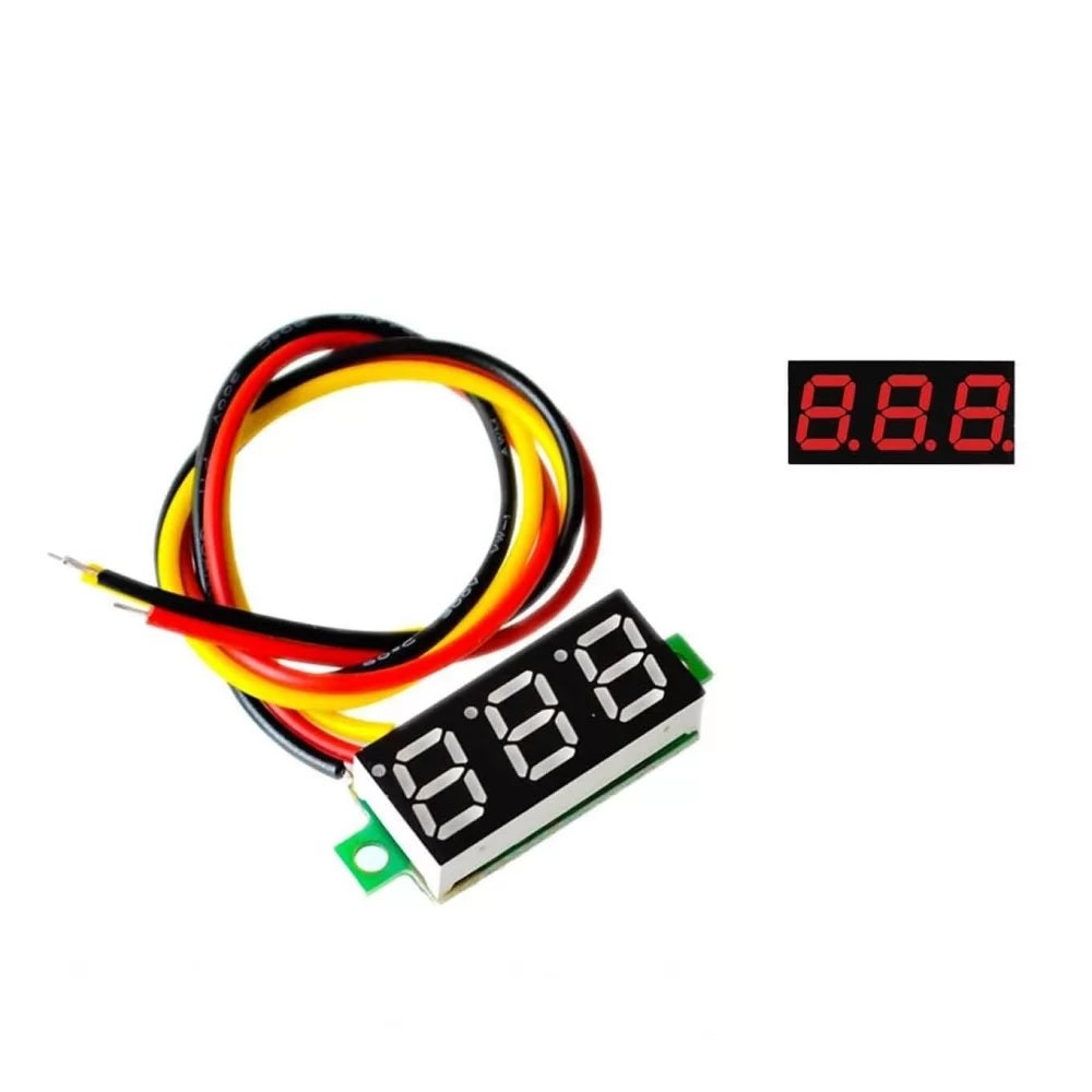 0.28" 0-99.9V Three Wire DC Mini LED Display Voltmeter - Red