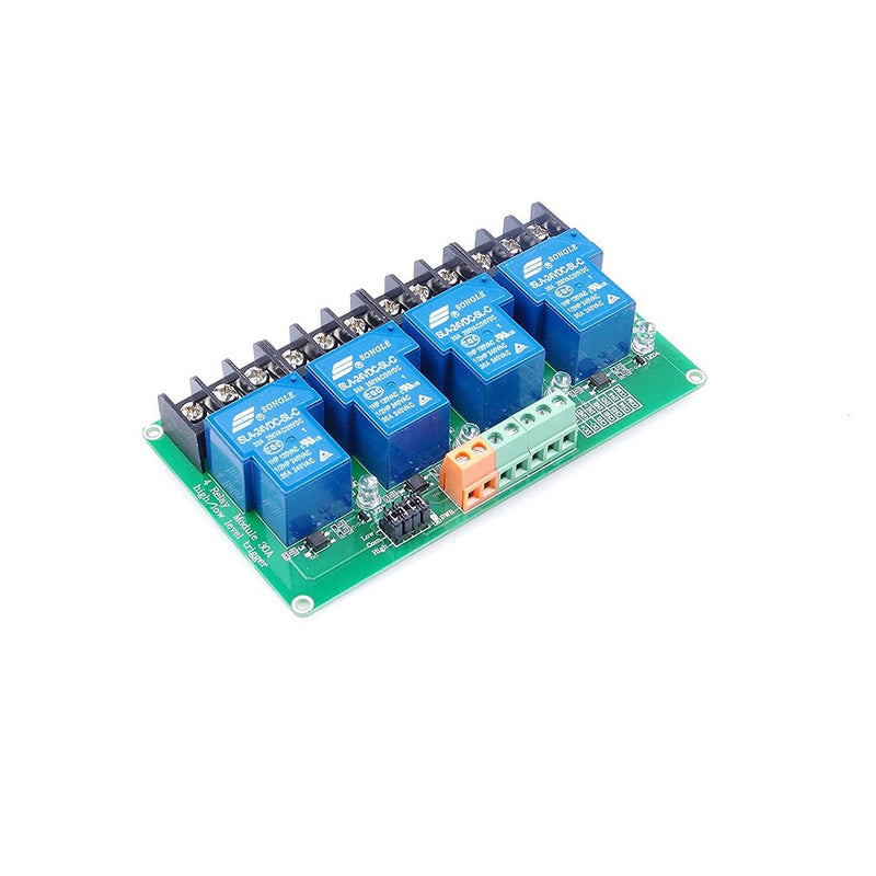 4 Channel DC 24V Relay Module High/Low Level Triggering Optocoupler Isolation Load