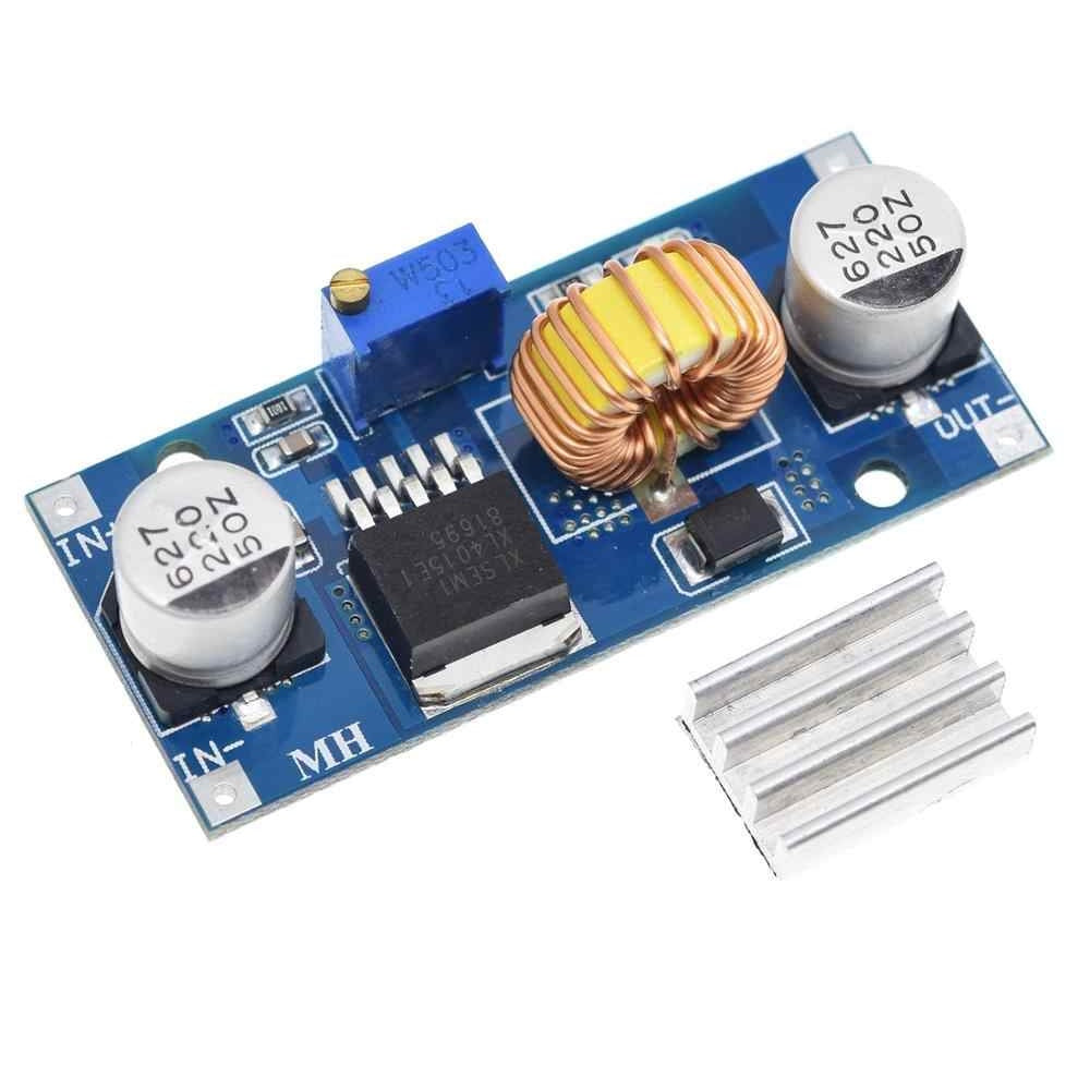 XL4015 5A DC-DC Step Down Adjustable Power Supply Buck Module LED with Heatsink