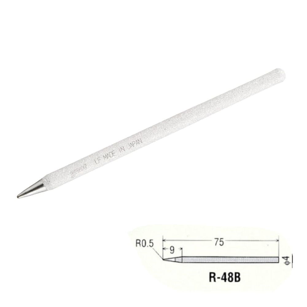 GOOT R-48B soldering tip with dimensions