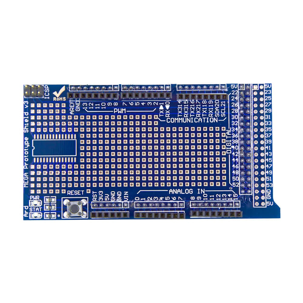 Proto Shield (Prototype) V3.0 for Arduino Mega With Mini Breadboard